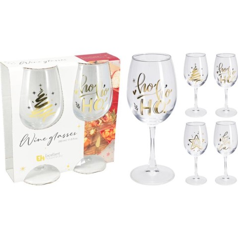 2 CALICI VETRO VINO ROSSO 35CL